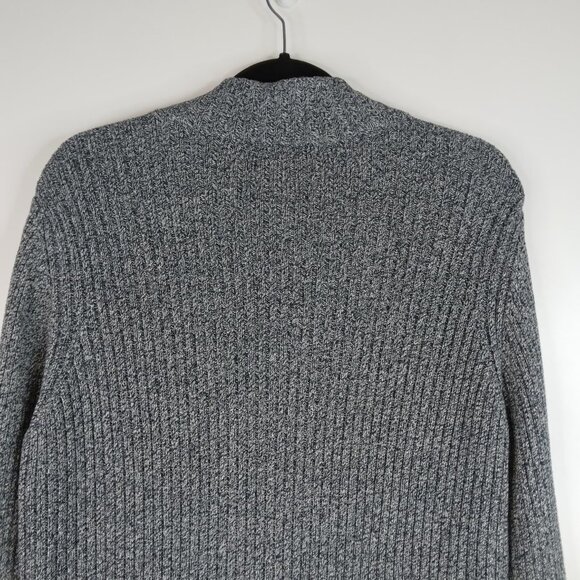 J.Jill  100% Cotton Zip Up Gray Sweater Size M - Picture 8 of 11